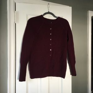 J Crew Italian Cashmere Waffle Sweater